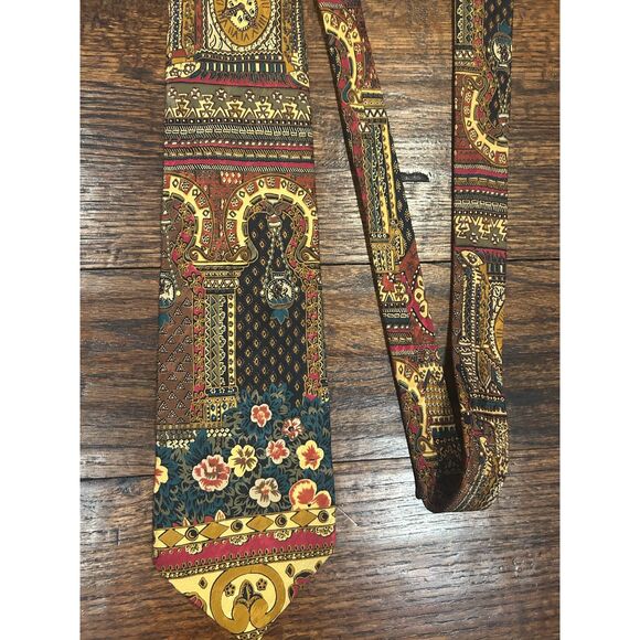 Brioni Multicolored Pattern Men's Silk Tie - Picture 1 of 4